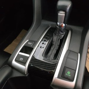 Audi Civic FC5 2016-2020 İçin Uyumlu Otomotik Vites Kaplama- Karbon P-R-N-D-S-L