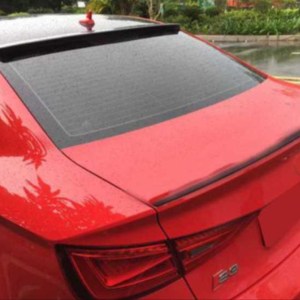 Audi A3 2021+ Sedan İçin Uyumlu CAM Üstü Spoiler - Piano Black (Parlak Siyah)