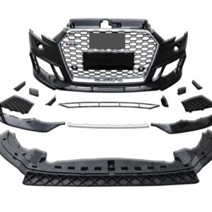 Audi A3 2016-2020 Hatchback İçin Uyumlu RS3 Ön Tampon Panjur Seti - (8V Makyajli KASA)