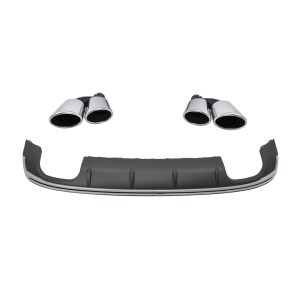 Audi A3 2013-2016 Hatchback İçin Uyumlu S3 Difüzör VE Egzoz Seti (Normal Tampon İçin)