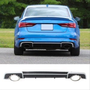 Audi A3 Sedan 2016 - 2019 İçin Uyumlu RS3 Difuzor (S-line Tampon İçin)