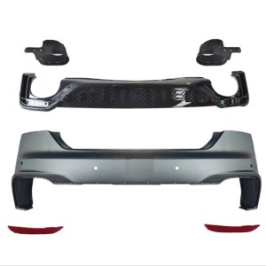 Audi A5 2021+ İçin Uyumlu 4 Kapi RS5 ARKA Tampon Difüzör Egzoz SET