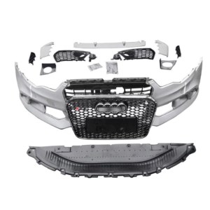 Audi A6 2012-2014 İçin Uyumlu RS6 Ön Tampon Panjur Seti (KROM Çerçeve)