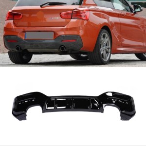 BMW 1 Serisi F20 2015-2018 Lci MT Tampon İçin Çift Çikiş Difuzor (İkili Çikiş)