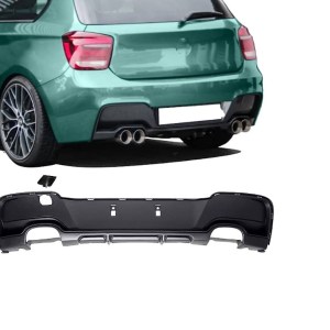 BMW 1 Serisi F20 2011-2015 MT Tampon İçin Çift Çikiş Difüzör (İkili Çikiş)