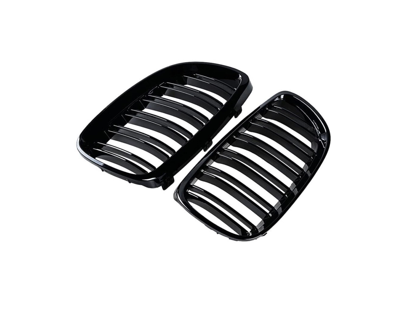 BMW 3 Serisi E92 2006-2009 İçin Uyumlu M3 Görünüm Panjur (Cift Cizgi Böbrek) Piano Black - Görsel 2