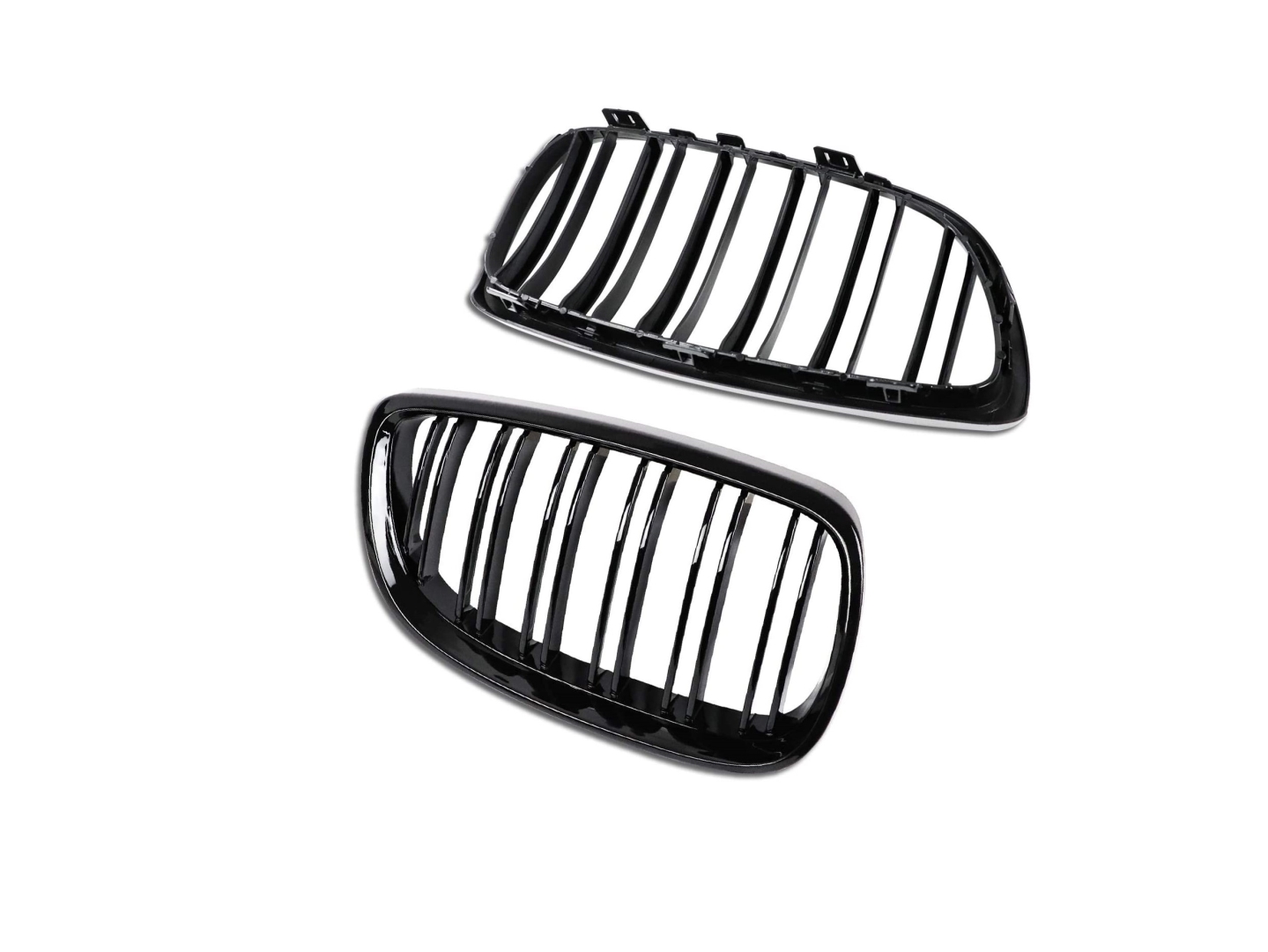 BMW 3 Serisi E92 2006-2009 İçin Uyumlu M3 Görünüm Panjur (Cift Cizgi Böbrek) Piano Black - Görsel 3