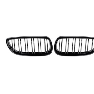 BMW 3 Serisi E92 2006-2009 İçin Uyumlu M3 Görünüm Panjur (Cift Cizgi Böbrek) Piano Black