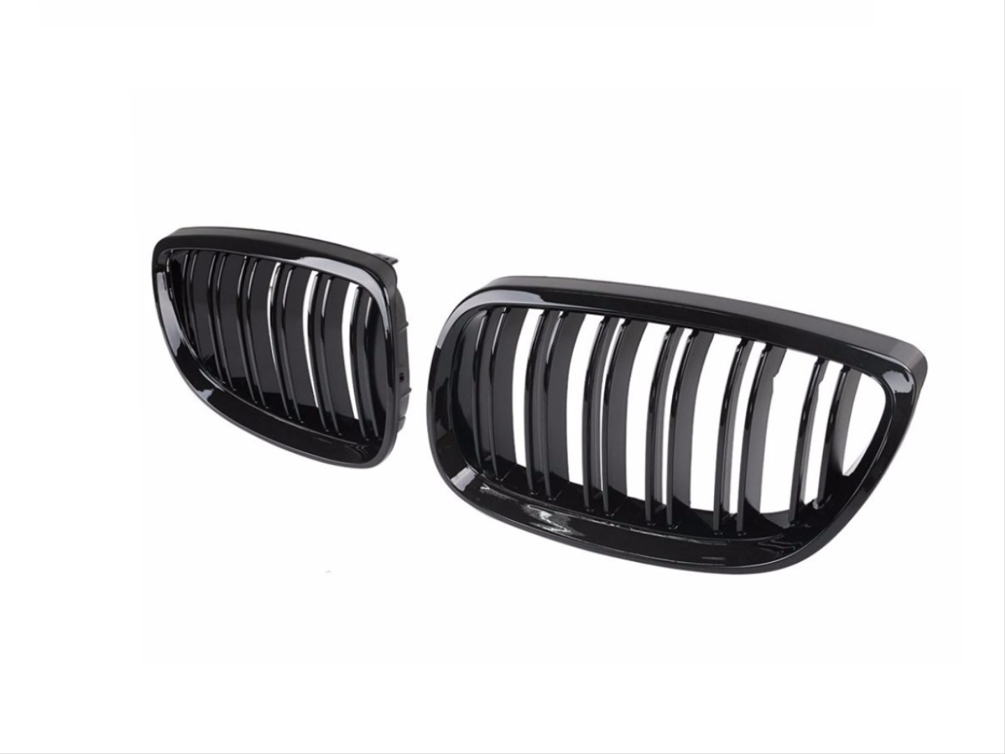 BMW 3 Serisi E92 2006-2009 İçin Uyumlu M3 Görünüm Panjur (Cift Cizgi Böbrek) Piano Black - Görsel 5