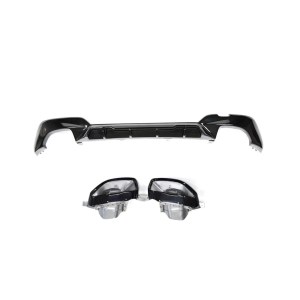 BMW 3 Serisi G20 2019+ İçin Uyumlu Difüzör 3.40I Competition VE Siyah Egzoz Seti ( M-sport)