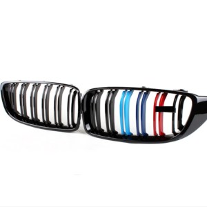 BMW 4 Serisi F32 2013-2019 İçin UYUMLUM4 Görünüm Bobrek (Cift Cizgi Panjur) M RENK