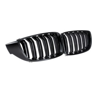 BMW 4 Serisi F32 2013-2019 İçin Uyumlu M4 Panjur (Cift Cizgi Böbrek) Piano Black