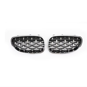 BMW 5 Serisi E60 2004-2009 İçin Uyumlu Diamond Panjur (Böbrek) KROM Çerçeve
