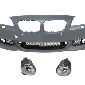 BMW 5 Serisi F10 2010-2013 İçin Uyumlu M TECH Ön Tampon (Sis Lambasi)+panjur