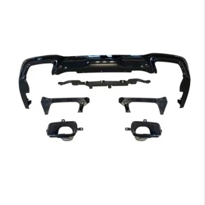 BMW F44 2 Serisi 2.35 Görünüm Difüzör Egzoz Seti (Parlak Siyah) (Sedan M Tampon İçin)