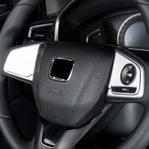 Honda Civic FC5 2016-2020 İçin Uyumlu Direksiyon Kaplaması 2 Parça - Silver