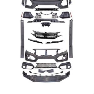 Honda Civic FC5 2016-2021 İçin Makyajli Type-r Görünüm BODY Kit - Panjur Dahil (Ledsiz-dodik Hariç)