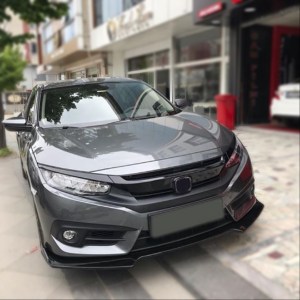 Honda Civic FC5 2016-2020 İçin Uyumlu Ön Lip 3 Parça
