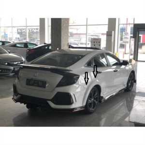 Honda Civic FC5 2016-2020 İçin Uyumlu Sedan Camurluk Kabartma (Dodik)