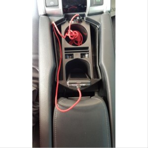 Honda Civic FC5 2016-2020 İçin Uyumlu USB Portlu ORTA Konsol Kutusu Siyah