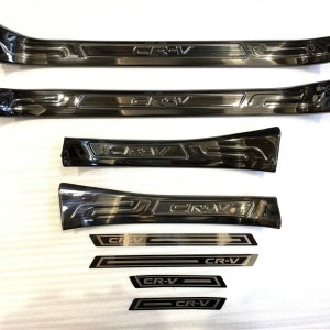 Honda CR-V 2017+ İçin Uyumlu Kapi Esik Koruma Titanyum Siyah