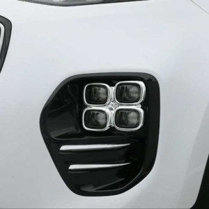 Kia Sportage 2016-2019 İçin Uyumlu Ön Sis Kaplamasi Küçük (KARE) Nikelaj