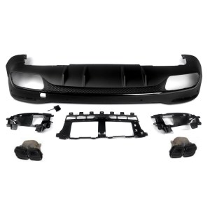 Mercedes GLE 2019+ İçin GLE63 Difuzor VE Egzoz Seti (Siyah)(amg İçin)