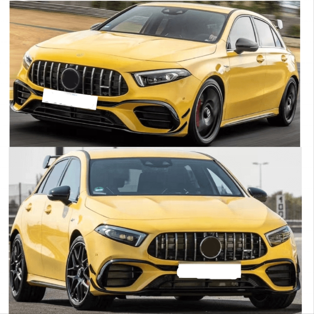 Mercedes W177 A Serisi 2019+ İçin Uyumlu A45 Ön Tampon Panjur Seti - Görsel 2