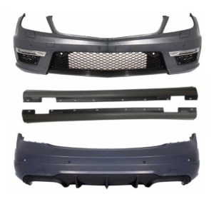 Mercedes W204 C Serisi İçin UYUMLUC63 BODY Kit (Makyajli) (2012-2015)