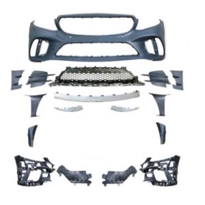 Mercedes W205 C Serisi İçin Uyumlu Makyajli AMG Görünüm Ön Tampon