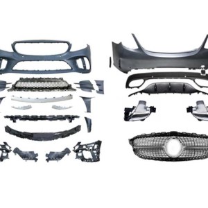 Mercedes W205 C Serisi İçin Uyumlu Makyajli AMG Görünüm Tampon Seti ( AMG Dönüsüm )