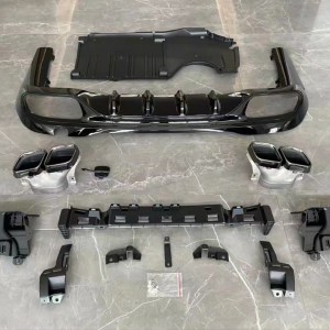 Mercedes W206 C63 AMG Görünüm Difüzör (Parlak Siyah) VE Egzoz Seti