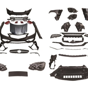 Mercedes W212 İçin Uyumlu Makyajli E63E Çevirme Facelift BODY Kit (Far-stop-kaput VE Çamurluk Dahil)