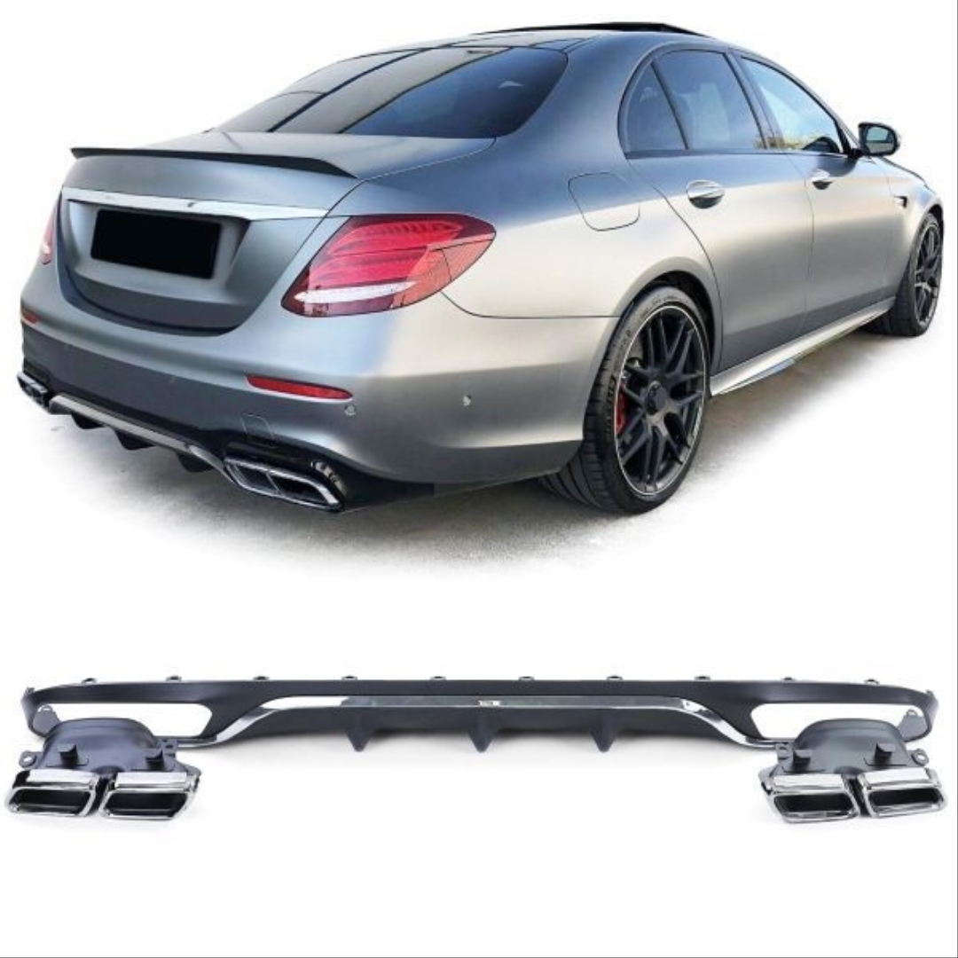 Mercedes W213 E Serisi İçin E63 Silver Difüzör & Egzoz Seti(amg Uyumlu) 2017+ & Silver Egzoz İle - Görsel 5