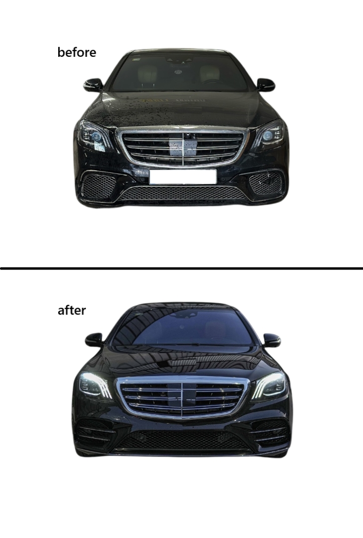 Mercedes W222 S Serisi İçin Uyumlu S450 BODY Kit (Ön Arka Tampon & Panjur&egzoz) - Görsel 3