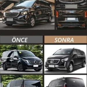 Mercedes W447 Vito Uyumlu Maybach Görünüm BODY Kit 2016-2023 (Kaputsuz-büyük Panjur )