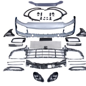 Porsche Cayenne 2014-2017 İçin Facelift 2018+ Turbo I BODY Kit (Farlar Dahil)