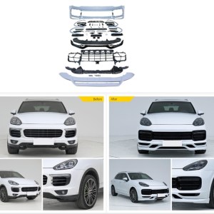 Porsche Cayenne 2014-2017 Uyumlu Facelift 2020+ Yükseltme 9Y0.1 Turbo + TKT BODY Kit
