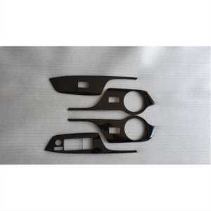 Toyota C-HR 2016-2019 İçin Uyumlu Kapi Kolçak Kaplama Titanyum Siyah (AYNA Dügmeli Model)