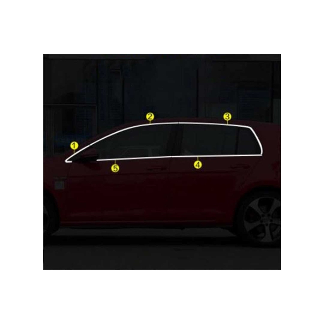 Volkswagen GOLF 7 - 7.5 2013-2020 İçin Uyumlu CAM Çerceve Nikelaji - Görsel 3