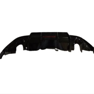 Volkswagen POLO 2018+ İçin Uyumlu MK6 Çift Egzoz Difuzor (Piano Black)