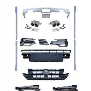 Volkswagen Transporter T6.1 & Caravelle R-line BODY Kit (Siyah Panjur) 2020+ (Kisa Şase)