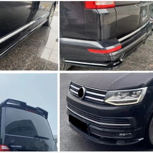 Volkswagen Transporter T6 & Caravelle 16-19 İçin AERO Kit (Spoiler Dahil) Parlak Siyah