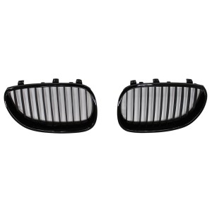 BMW E60 Parlak Çerçeve-mat Siyah Çita Panjur Seti