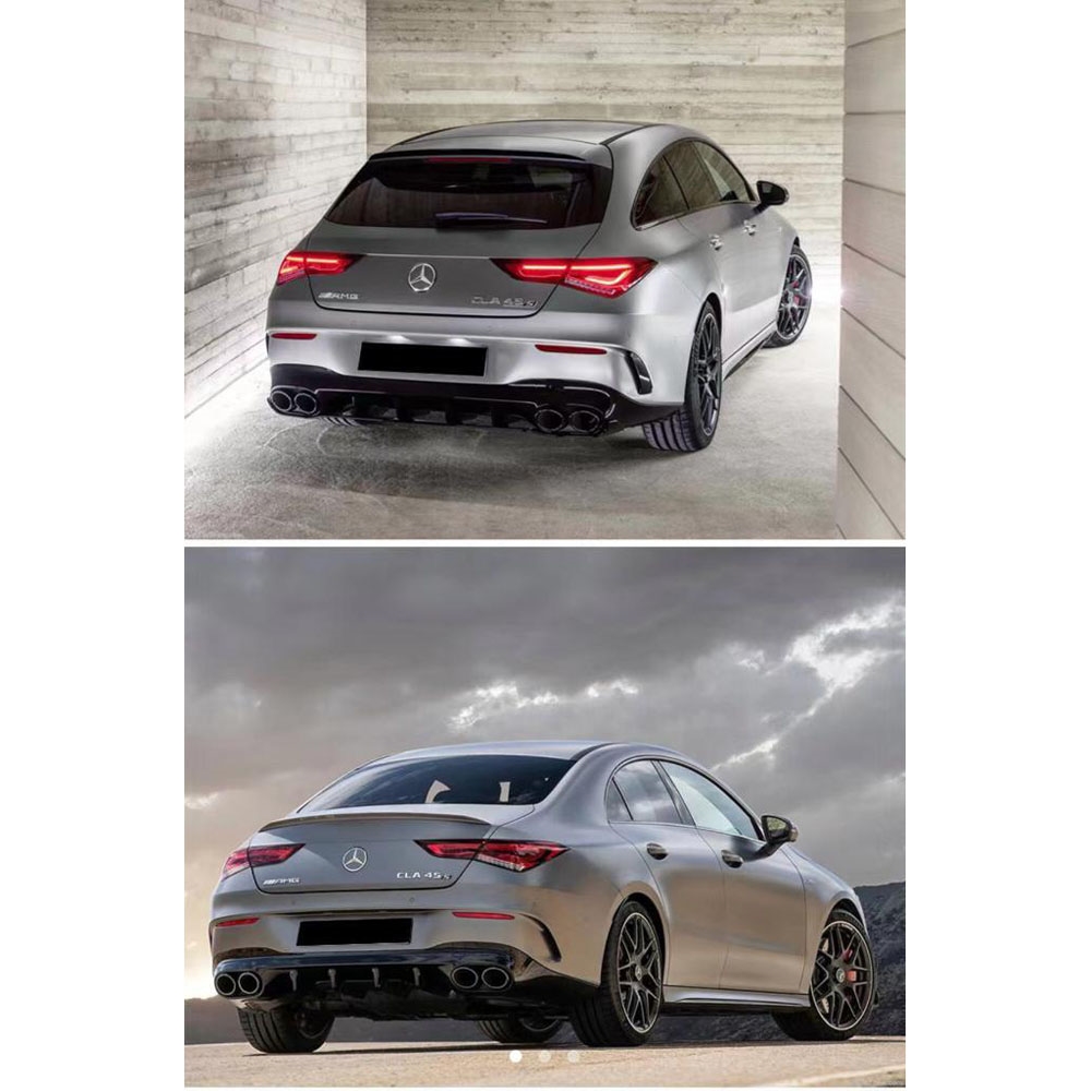 Mercedes W118 CLA45 Difüzör VE Siyah Egsoz UCU - Görsel 6